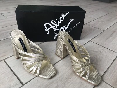 Alice and Olivia Mujer Sandalias Piel Oro Claro. Talla:6, pero talla: 5 Foto 1 de 4