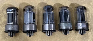 4 GE General Electric and 1 Tung sol  6080 tubes  * 5 pieces * - Picture 1 of 21