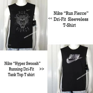 NIKE NEU HERREN RUNNING DRI-FIT ÄRMELLOSES T-SHIRT TANK TOP SCHWARZ NEU MIT ETIKETT - Bild 1 von 5