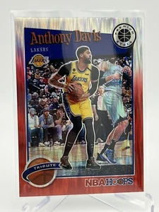2019/20 Hoops Premium Stock Tribute RED Prizm Anthony Davis Parallel #294 LAKERS - Picture 1 of 2