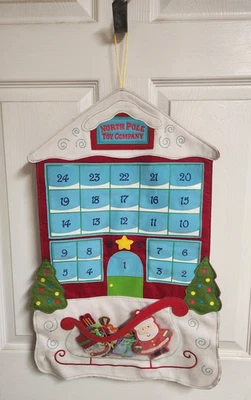 Hallmark Keepsake Felt  Advent Calendar Countdown To Christmas North Pole Toy Co - Image 1 of 4
