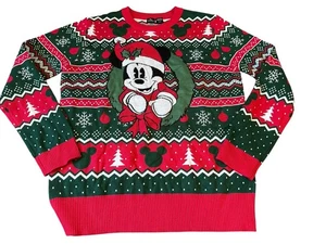 Maglione Topolino Uomo Vacanze Natale Disney Taglia Large - Foto 1 di 4
