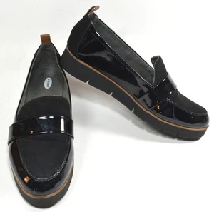 Dr. Scholl's Black Patent Webster Wedge Loafers in Women's Size 8M ~ Nice! - Picture 1 of 6