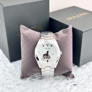 Bulova Classic Surveyor Automatic Silver Stainless Steel Men's Watch 96A274 - Picture 1 of 9