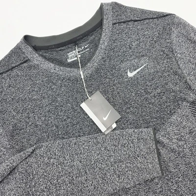 Nike Flex Knit V-Neck Black Men's Large Golf Shirt 726582-010 Long Sleeve - Image 1 of 4