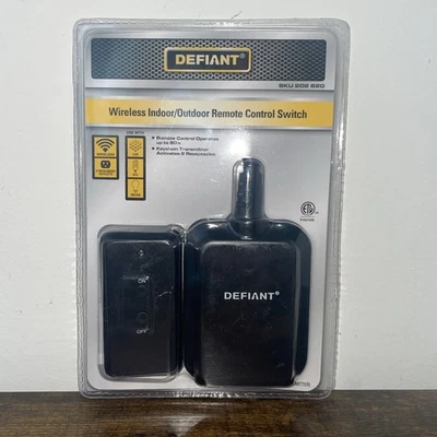 NUEVO Interruptor de toma de control remoto inalámbrico Defiant 2 enchufes interior/exterior Foto 1 de 2