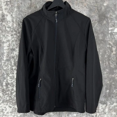 Gerry Size M Stretch Mock Neck Full Zip Jacket Black Long Sleeve Outdoor - Image 1 of 4