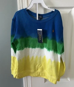Polo Ralph Lauren Crew Neck Sweatshirt Tie Dye Size 7 - Picture 1 of 5