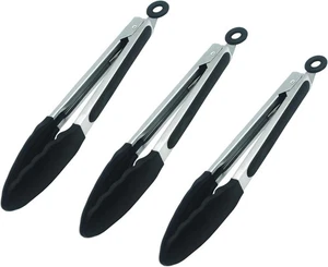 Tongs For Cooking,3 Pack Stainless Steel Locking Tongs with Silicone - Picture 1 of 8