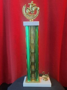 Motorcycle Motocross Four Wheeler  Trophy 18" Tall Marble High Quality Award - Picture 1 of 6