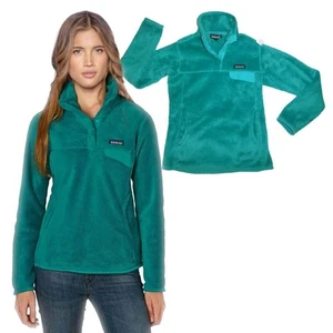 PATAGONIA Womens Epic Blue RE-TOOL SNAP-T FLEECE PULLOVER Sweater Mock Size XS - Picture 1 of 3