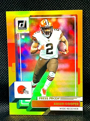 2022 Donruss Premium - AMARI COOPER #149 - Gold Press Proof Holo Prizm - MARROM - Imagem 1 de 2