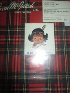 JEAN McINTOSH Vintage NATIVE AMERICAN LITTLE GIRL Petit Point KIT - 1960's - Picture 1 of 2