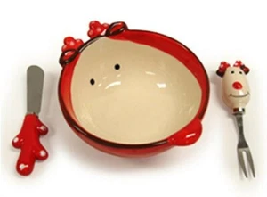 NIB Market Day Reindeer Bowl & Spreader Set - Picture 1 of 1