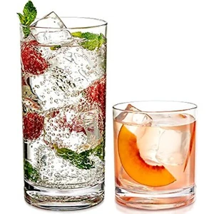 Elegante Acryl Trinkgläser [16er Set] attraktive klare Kunststoff Becher - - Bild 1 von 9