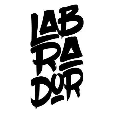 Auto Aufkleber Font LABRADOR Retriever Schrift Hund Hunde SIVIWONDER Style - Bild 1 von 2