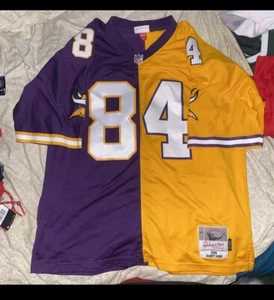 1998 Randy Moss M Mitchell & Ness Minnesota Vikings Road Jersey XL Split - Picture 1 of 6
