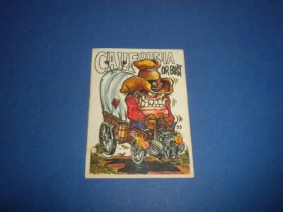 ODD RODS Donruss sticker #55 CALIFORNIA BUST  related Odder Fantastic 1969-1973 - Image 1 of 4
