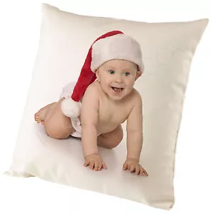PERSONALISED LUXURY CUSHION COVER 2 SIDED PRINT IMAGE PHOTO OR TEXT IDEAL GIFT - Picture 1 of 3
