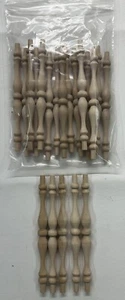 Birch Spindles 20 Pieces For Woodworking/Crafting 5-3/4” Long 1/4”-1/2” Diameter - Picture 1 of 5