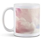 White Ceramic Mug - Pretty Blue Sky Pink Clouds #2745