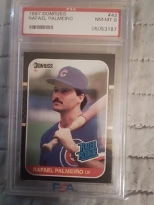 1987 Donruss Rafael Palmeiro #43 Graded PSA 8 Rookie Baseball Card RC - Picture 1 of 3