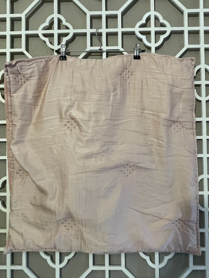 West Elm Pillow Case Set of 2 Beige Pink Textured Square 26x26 - Image 1 of 4