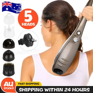 Electric Hand held Massager Full Body Massage Heat Neck Back Shoulder Leg AU - Picture 1 of 9