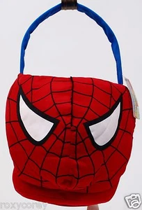 Bolso de Peluche Spiderman Rojo y Negro Pascua Marvel Cesta Cubo NUEVO - Imagen 1 de 1