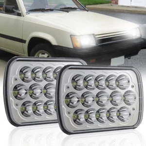Pair 150W 7x6" LED Headlight Hi/Low Beam Lamp Chrome for Toyota Pickup 1982-1995 - Bild 1 von 12