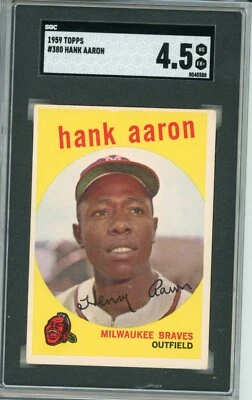 1959 Topps Hank Aaron #380 SGC 4.5 - Image 1 of 2