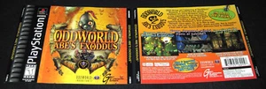 Oddworld Abe's Exoddus - Arte de portada/trasera solamente (Playstation 1 PS1) auténtico - Imagen 1 de 2