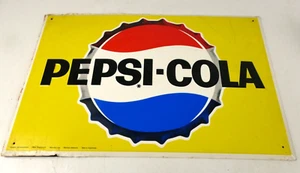 Blechschild Relief Geprägt Pepsi-Cola Metall Werbeschild ca 33x49cm rar NK-126 - Bild 1 von 11