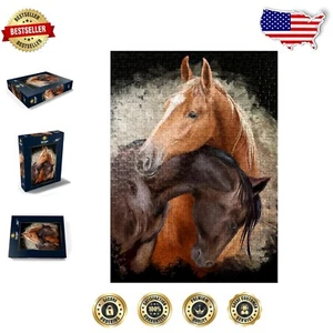 Modern Horse Themed 500-Piece Jigsaw Puzzle for Family Fun and Creative Skills - Picture 1 of 12