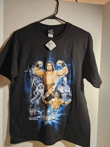 Nueva con etiquetas 2007 WWE Smackdown Wrestling Juvenil Camiseta Grande Undertaker Batista - Imagen 1 de 3