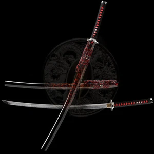 Clay Tempered T10 Steel Handmade Katana Real Hamon Japanese samurai sword Sharp - Picture 1 of 13
