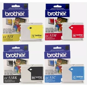 Neu Original Brother LC51 Schwarz Farbe 4 Stück Tintenpatronen Set - Bild 1 von 3