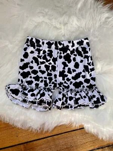 Cow Print Ruffle Shorts - Picture 1 of 2