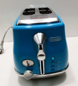 Delonghi CTOC2003AZ Icona Capitals 2 Slice Toaster w Bagel Setting - Lisbon Azur - Picture 1 of 5