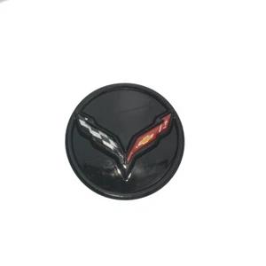 Tapas centrales negras con logotipo de bandera cruzada Corvette C7 2014-2019 23217059 1 pieza para - Imagen 1 de 6