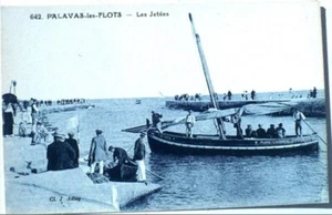 PALAVAS les FLOTS (34) les jetées (Belle Animation Barque PÊCHEURS) - Imagen 1 de 1