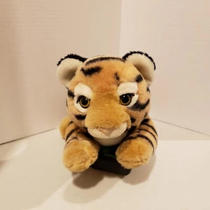 Peluche vintage Dakin Tiger arancione nero 1987 15" sdraiato righe imbottite raro - Foto 1 di 8