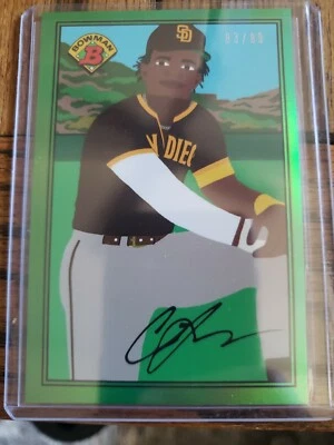 2021 Topps X Keith Shore 1989 Bowman Wave 2 Green Foil Sp CJ ABRAMS Padres /89 - Image 1 of 2