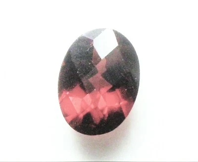 8 X 6 mm OVAL CHECKERBOARD CUT GARNET MOZAMBIQUE AFRICA GEMSTONE B - C GRADE - Image 1 of 2