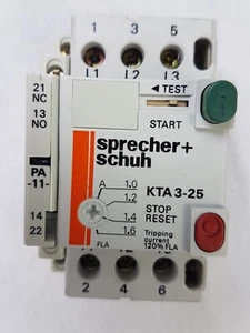 Sprecher+Schuh KTA7-25 Motor Protector 115-575VAC 50/60Hz 1.0-1.6A KT3-25-PA-11 - Picture 1 of 12