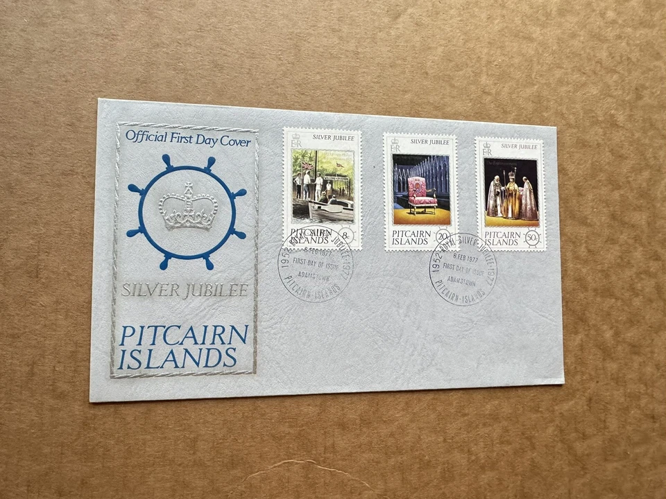 Pitcairn Islands 1977 FDC (53) QEII Coronation #160-62+ Silver Jubilee Cachet - Image 1 of 1