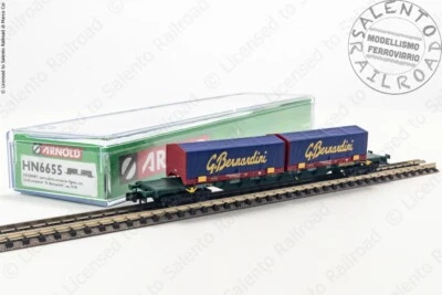 Arnold - N 1:160 - HN6655 FS Cemat, carro de transporte contêiner de 4 eixos, pintura - Imagem 1 de 4