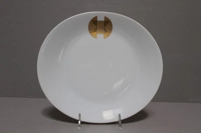One (1) MCM Block Bidosoa Creation Image Pattern China Salad Plate Gold Leaf - Image 1 of 2