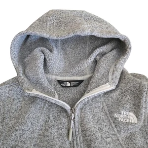 The North Face Women’s S/P Mottled Gray Sherpa Lined Full Zip Hoodie - Picture 1 of 16