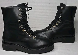 Größe 8,5B Stuart Weitzman Zadie schwarze Damen-Lederstiefel - Bild 1 von 10